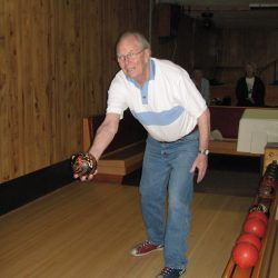 A happy bowling program participant.